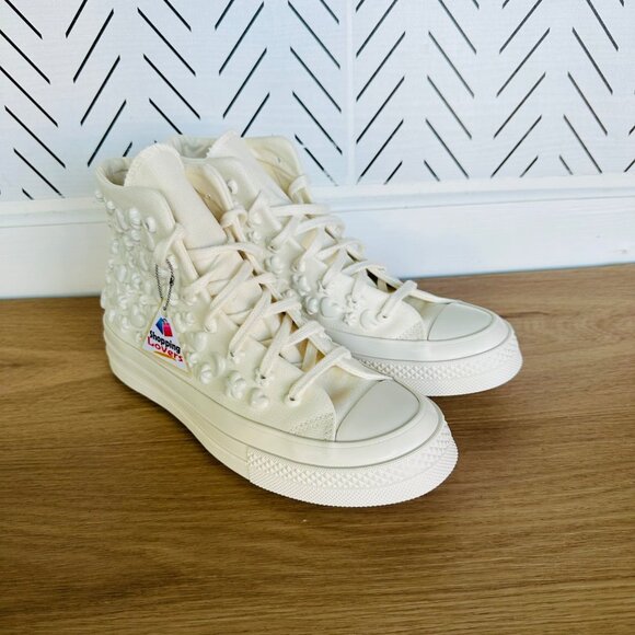 ❤️❤️Rare Converse Chuck 70 3D Charms Hi Women Shoes 7 Flower Stars Heart A06434C - Picture 10 of 15